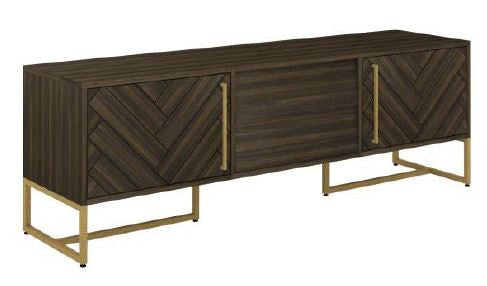 Country 2 Doors + Drawers TV Unit With Metal Legs (18-15-13-1) 600(H) X 1800(W) - Tesky