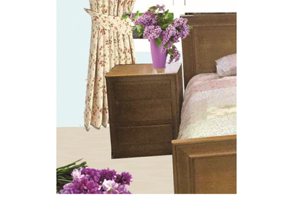 MOSMAN DOUBLE OR QUEEN 5 PIECE (DRESSER)   BEDROOM SUITE  -LIGHT BROWN