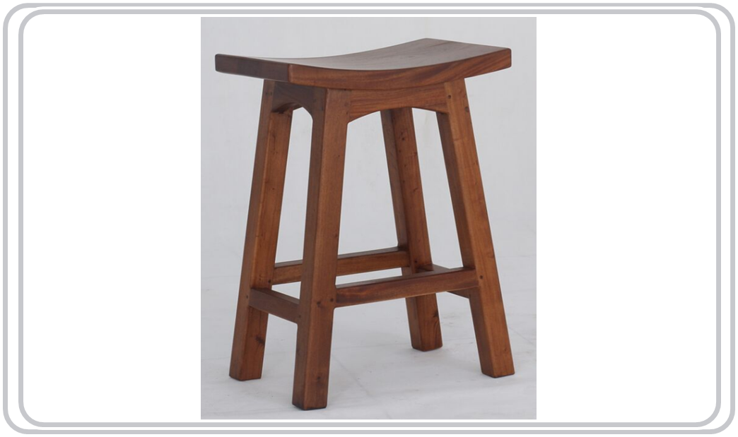 LATSON WOODEN BAR STOOL / KITCHEN BENCH (BR067WD) - SEAT: 670(H) - LIGHT  PECAN