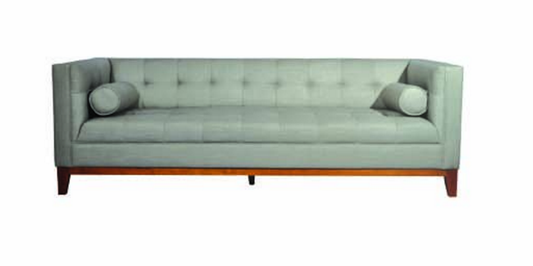 CALVIN THREE (3) SEATER SOFA WITH ARM CUSHIONS - LIGHT GREY