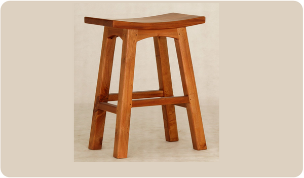 LATSON WOODEN BAR STOOL / KITCHEN BENCH (BR077WD) - SEAT: 770(H) - CARAMEL