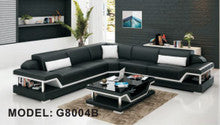 DARABANI (G8004B) CORNER LOUNGE SUITE + COFFEE TABLE - CHOICE OF LEATHER AND ASSORTED COLOURS AVAILABLE