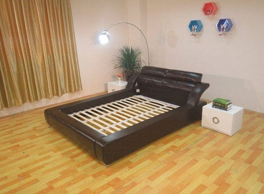 QUEEN  MACAULAY  LEATHERETTE  BED  (B091) - ASSORTED COLORS AVAILABLE (SEE COLOR BOARD)