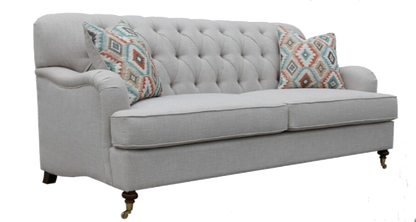 PARIS 3S + 2S  + ARM CHAIR FABRIC LOUNGE SUITE - (MODEL - 6-12-15-18-9-4-1) AS PICTURED