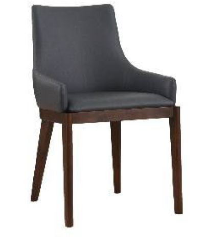 COUNTRY LEATHERETTE DINING CHAIR  (18-15-13-1) 610(H) X 530(W) -GREY