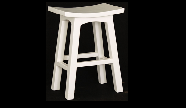LATSON WOODEN BAR STOOL / KITCHEN BENCH (BR077WD) - SEAT: 770(H) - WHITE