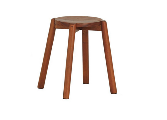 WILLOW (BR048RO) WOODEN ROUND BARSTOOL / KITCHEN BENCH  - SEAT: 480(H) - MAHOGANY, LIGHT PECAN, CHOCOLATE