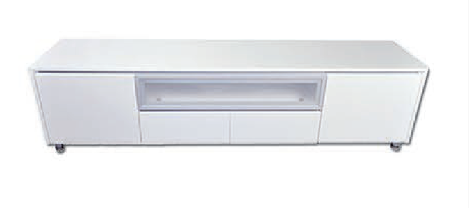 UMA TV ENTERTAINMENT UNIT - 580(H) x 2200(W)- HIGH GLOSS WHITE