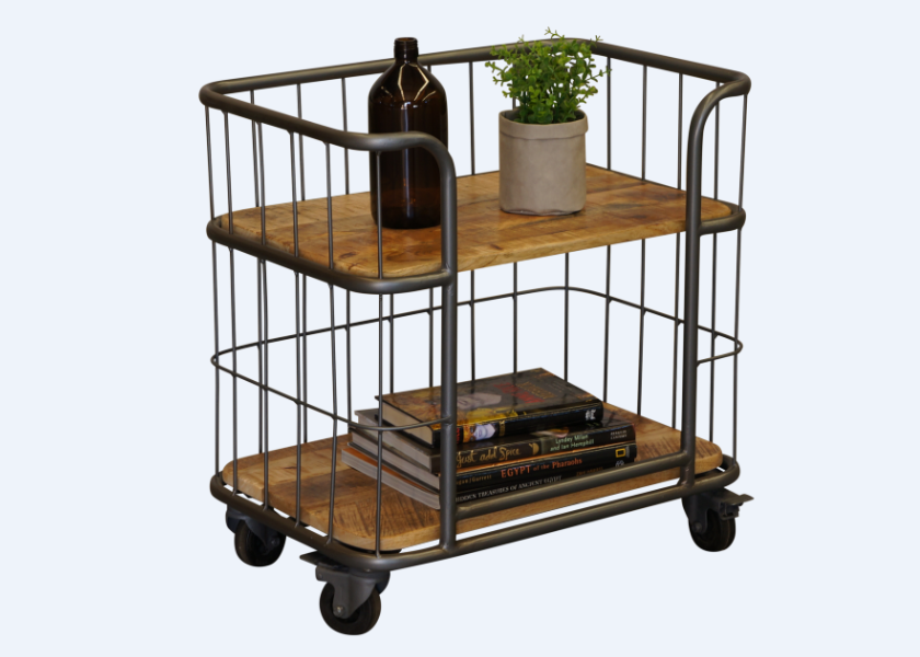 Butler Rack 630(H) X 610(W) - Rustic Mango