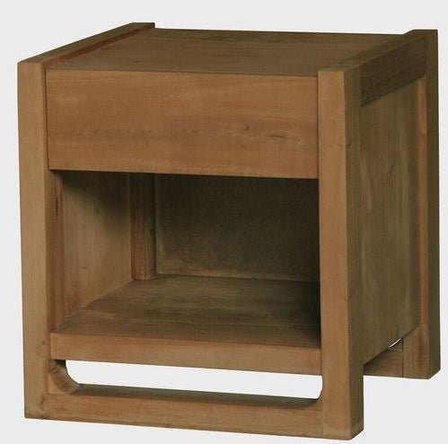 SCANDINAVIAN   1  DRAWER BEDSIDE  TABLE - CARAMEL