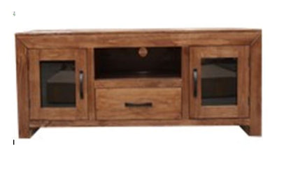 FRANK (AUSSIE MADE) TV ENTERTAINMENT UNIT WITH 2 DOORS & 1 DRAWER WITH EXTENSION RUNNERS - 600(H) x 1400(W) - ASSORTED STAINED COLOURS