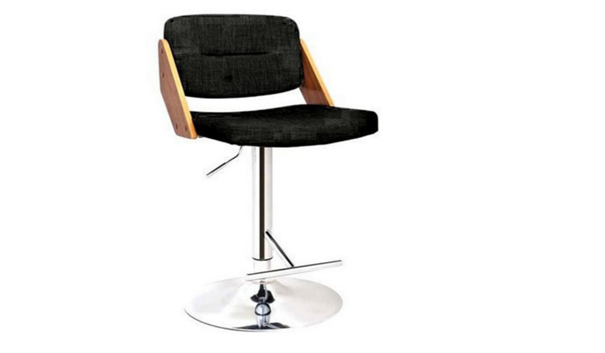 Lyla Bentwood Gas Lift Bar Stool - Seat: 930-1140(H) - Charcoal