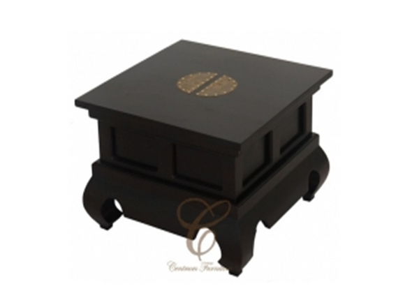 CHINESE  LAMP TABLE  - CHOCOLATE