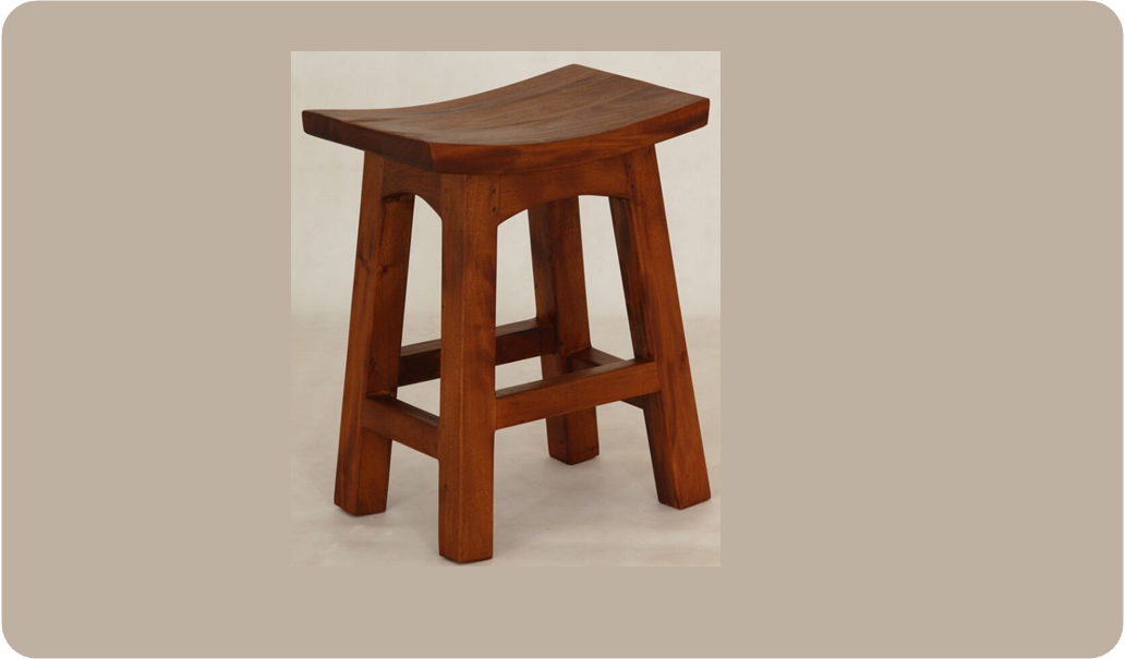Zima Wooden Bar Stool (BR 048 WD) - Seat: 480(H) - Light Pecan