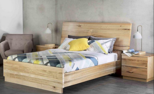 PASQUA QUEEN 5   PIECE (DRESSER)  BEDROOM SUITE - (MODEL-1-19-20-18-15)  - NATURAL