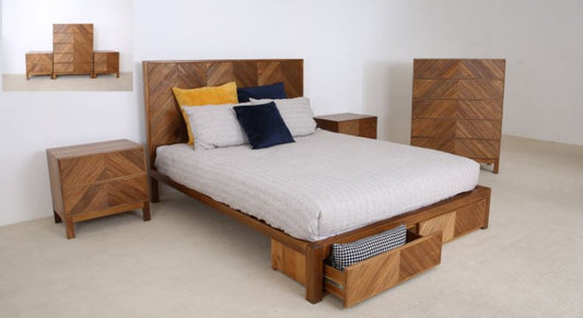 Kalista Queen 3 Piece (BEDSIDE) Bedroom Suite (MODEL: OR-301) - As Picture