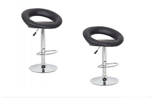 ONIX ( BARS-14BK-ONE)  CIRCULAR  KITCHEN BAR STOOLS - SEAT: 820 - 1040(H) - BLACK