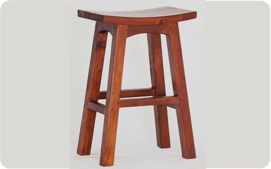 REGAL WOODEN BAR STOOL (BR 077 WD) - SEAT: 770(H) - LIGHT  PECAN