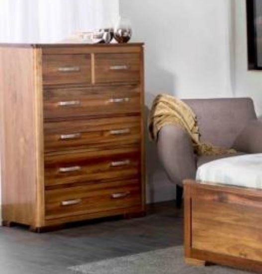 Arne 6 Drawer Tallboy Chest - (MODEL:7-1-25-13-1-14) - As Pictured