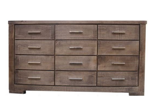 RUSTIC  12 DRAWER CHEST (RT12DCH)-910(H) x 1620(W)