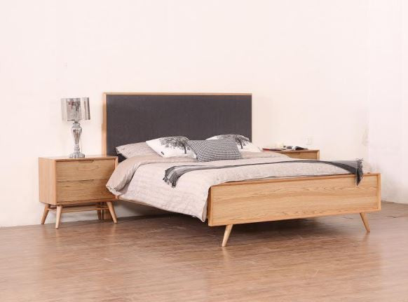 KING SEVILLE BED - (MODEL-19-5-22-9-12-12-5)  - NATURAL