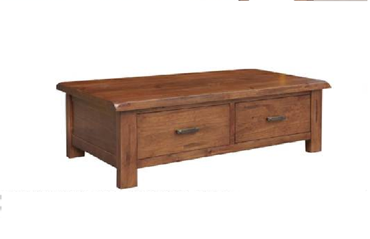 Jayden(3739) Coffee Table With Two Drawers - 1300(W) X 700(D) -(MODEL - 7-5-15-18-7-9-1) - Nutmeg