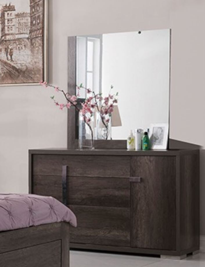Yonkers Dressing Table & Mirror - (13-15-14-1-3-15) - Charcoal Oak