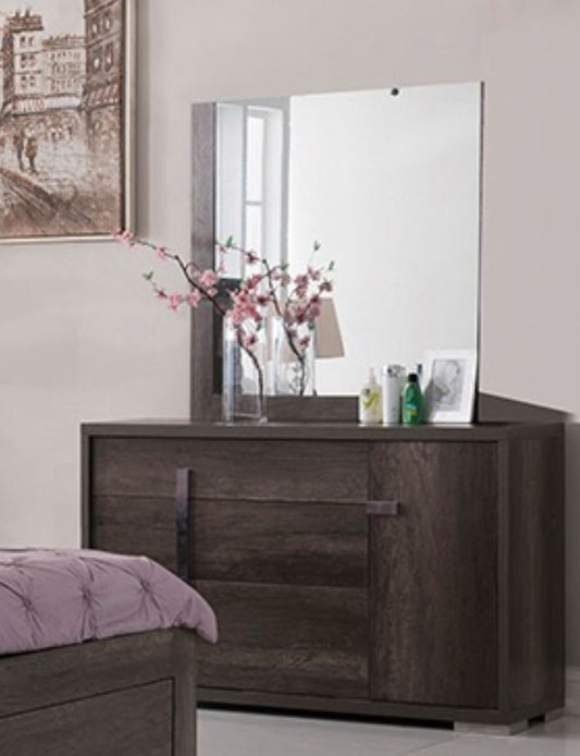 YONKERS DRESSING TABLE & MIRROR - ( 13-15-14-1-3-15)  - CHARCOAL OAK