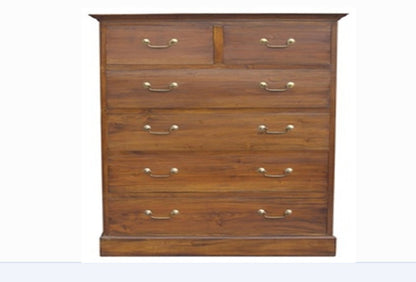 TASMANIA 6 DRAWER TALLBOY  (TB 006 PN  ) - 1400(H) X 1100(W)- MAHOGANY OR CHOCOLATE
