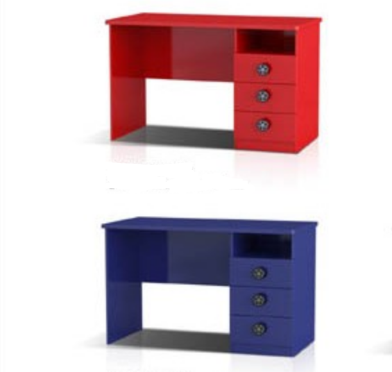 Racing Children Car Desk (988-09-RBC) - Red Or Blue
