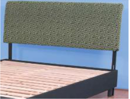 KING BERIMA FABRIC BED HEAD ONLY   - ASSORTED COLOURS (W/B FABRIC)