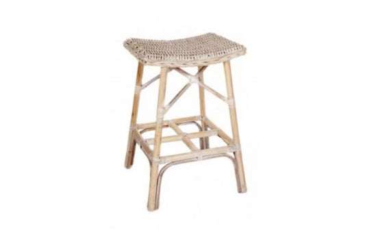 IVY KITCHEN STOOL (DET756) - WHITEWASH
