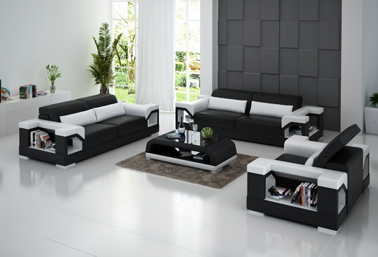 MARIBA (G8014D) 3 SEATER + 2 SEATER + 1 SEATER  LOUNGE - CHOICE OF LEATHER AND ASSORTED COLOURS AVAILABLE