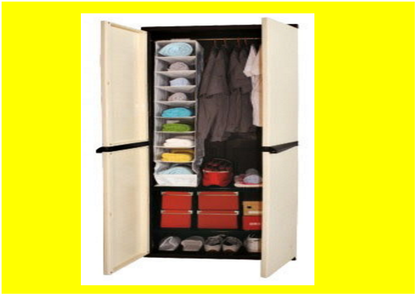 LEONIE LARGE WARDROBE CABINET - 760(W) - BEIGE OR GRAY
