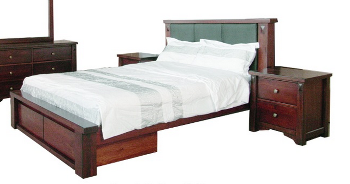 KING  FABULOS  BED  ( MODEL-16-9-14-14-1-3-12-5 ) - HAZELNUT