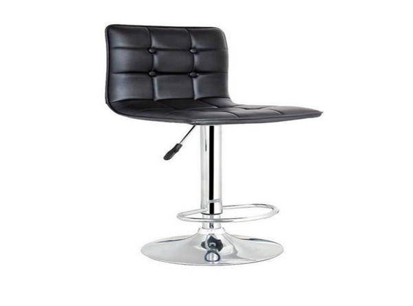 DINO LEATHERETTE GASLIFT  BARSTOOL - SEAT: 590-800(H) - (VJY-1071) - BLACK