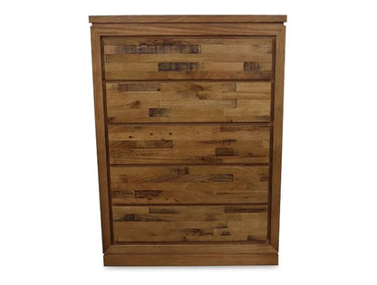 BERTROSE   TASMANIAN OAK TALLBOY  CHEST - (MODEL:3-1-18-12-9-19-12-5) - AS PICTURED