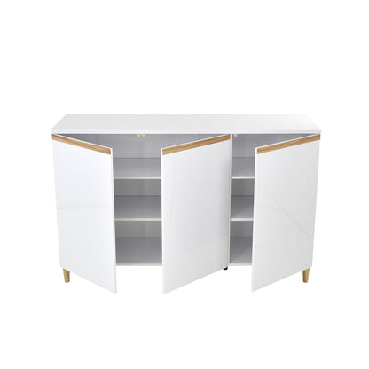 CARRIE 3 DOORS BUFFET - 900(H) x 1500(W) -  HIGH GLOSS WHITE / CYPRESS TRIM