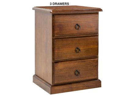 CARRINGTON (AUSSIE MADE) BEDSIDE TABLE COLLECTION - ASSORTED STAINED COLOURS - STARTING FROM $399