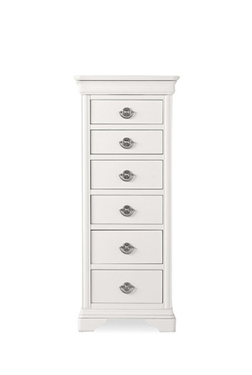 EXCLUSIVE COLLECTION: KING CHANTILLY 6 PIECE (THE LOT) BEDROOM SUITE + STOOL - WHITE - FREE SHIPPING