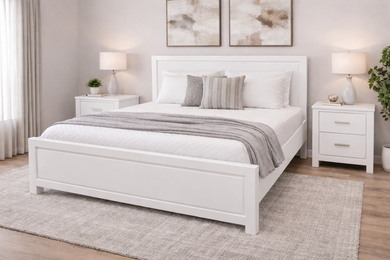 King Single Rondo (AUSSIE MADE) Bed - White