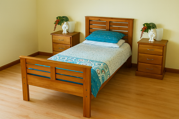 KING SINGLE HAVEN (AUSSIE MADE) BED (AHV110) - ASSORTED COLORS