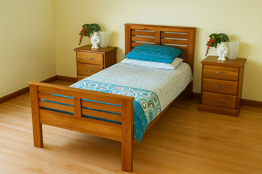 Haven (AUSSIE MADE) Double Or Queen 3 Piece (BEDSIDE) Bedroom Suite - Assorted Colors