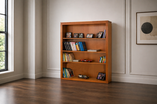 Tina (AUSSIE MADE) Lowline Bookcase Collection - Tasmania Oak Combination - Assorted Stained Colours