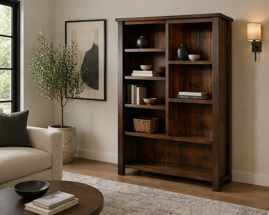 Fabulos (AUSSIE MADE) Staggered Highline Bookcase Collection - Assorted Stained Colours