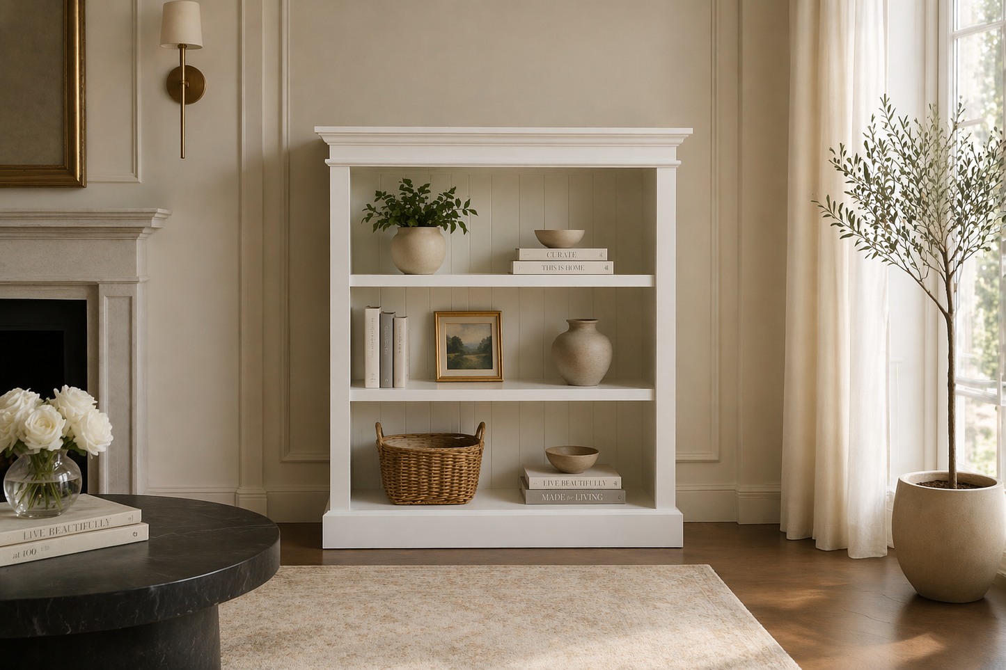 Daria (AUSSIE MADE) Lowline Bookcase Collection - Assorted Painted Colours
