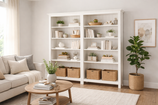 Manilla (AUSSIE MADE) Standard Bookcase (3 SECTIONS) Collection - Assorted Painted Colours