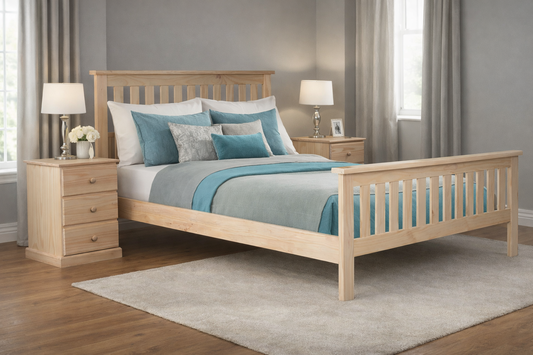 King Felix (AUSSIE MADE) Bed - Assorted Stained Colours