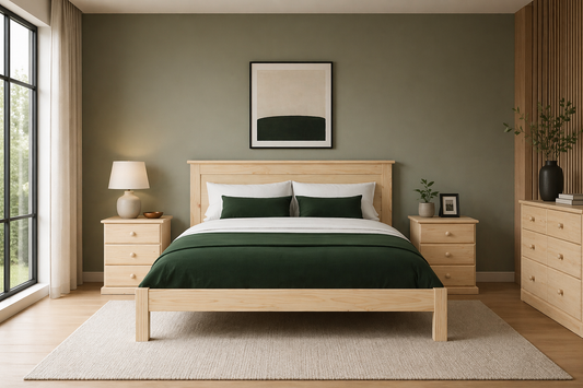 King Single Elisa (AUSSIE MADE) Doona Foot Bed - Assorted Stained Colours