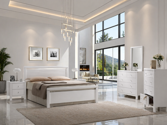 King Dallas (AUSSIE MADE) 6 Piece (THE LOT) Bedroom Suite - Assorted Painted Colours